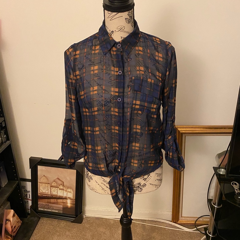 Navy Blue Blouse